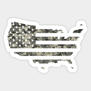 USA Flag - Urban Camo Sticker